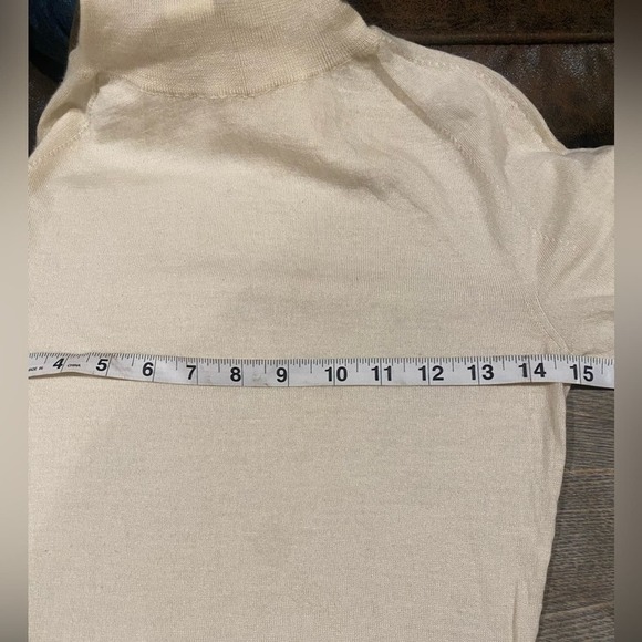 Aviu Women's Cashmere Silk Blend Turtleneck Beige 40 - Picture 5 of 6